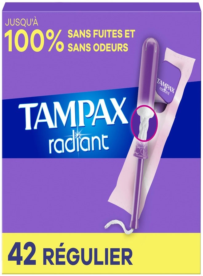 Tampax Radiant Tampons 42 R 2.7X 3/4/ 42ct, Pink and Blue - Image 3